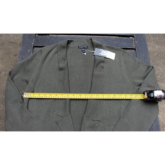 New w/Tags - Eileen Fisher Silk Cotton Interlock Notch Collar Jacket, Oregano, M - Picture 8 of 12